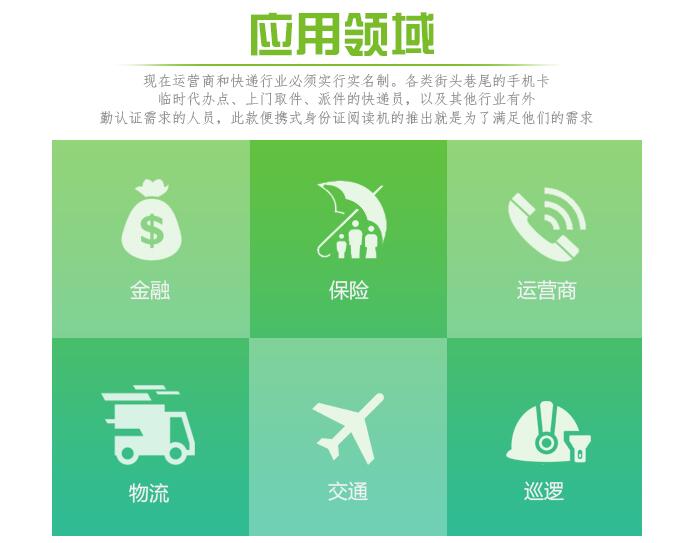 中控ID300藍牙身份證閱讀器應用領域